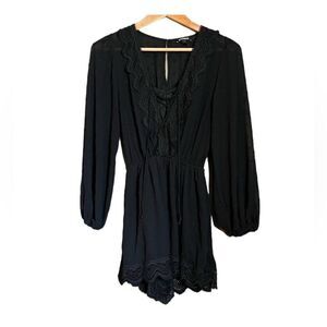 Express black lined romper